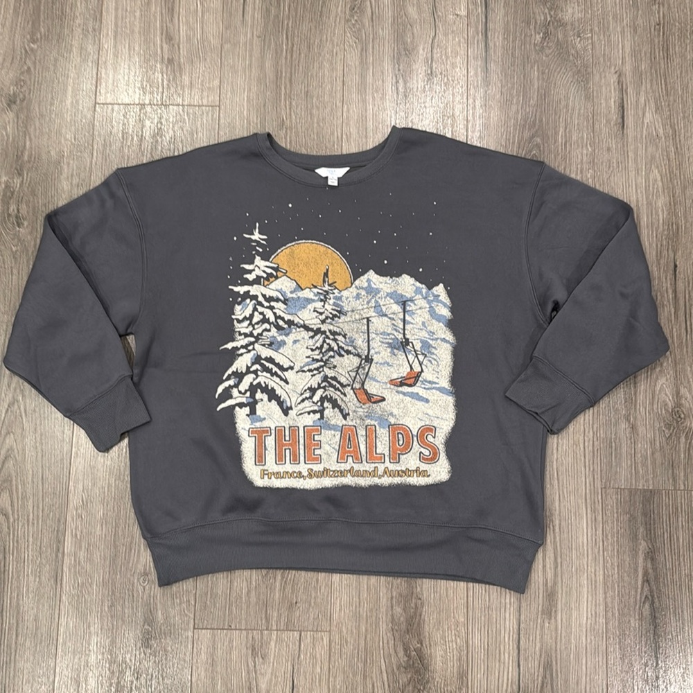 Time And Tru The Alps Sweatshirt Women’s Size Large (12-14)